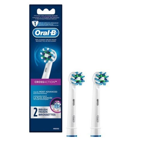 Oral-B | Toothbrush replacement | EB50-2 Cross Action | Heads | For adults | Number of brush heads included 2 | Number of teeth