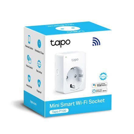 TP-LINK | Tapo P100 (1-pak) | Mini inteligentne gniazdo Wi-Fi | Biały