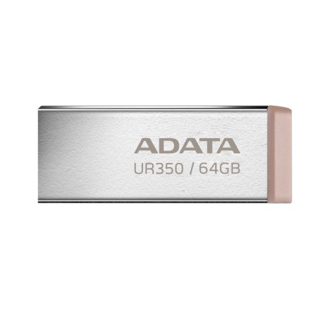 ADATA | Pamięć USB | UR350 | 64 GB | USB 3.2 Gen1 | Brązowa