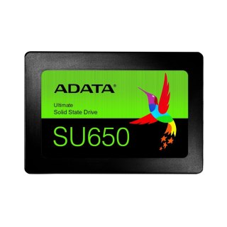 ADATA | Ultimate SU650 | 256 GB | Format dysku SSD 2,5" | Interfejs SSD SATA 6 Gb/s | Prędkość odczytu 520 MB/s | Prędkość zapis