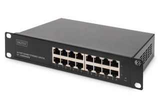 Digitus | 16-portowy przełącznik Gigabit Ethernet | DN-80115 | Niezarządzany | Do montażu w szafie | Ilość portów 10/100 Mb/s (R