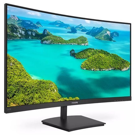 Philips E-line | 241E1SCA | 24 cale | VA | Full HD (1080p) 1920 x 1080 przy 75 Hz | 250 cd/m² | HDMI, VGA | Pochylenie | Głośnik