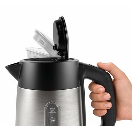 Bosch | Kettle | DesignLine TWK4P440 | Electric | 2400 W | 1.7 L | Stainless steel | 360° rotational base | Stainless steel/Blac