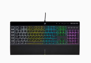 Corsair | Rubber Dome | K55 RGB PRO | Gaming Keyboard | Gaming Keyboard | RGB LED light | US | Wired | Black