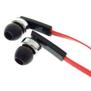 Gembird | Porto earphones with microphone and volume control with flat cable | Built-in microphone | 3.5 mm | Red/Black