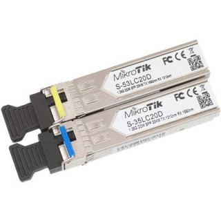 MikroTik Para modułów SFP S-3553LC20D (S-35LC20D 1.25G SM 20km T1310nm/R1550nm + S-53LC20D 1.25G SM 20km T1550nm/R1310nm) MikroT