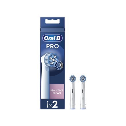 Oral-B | Wymienne główki szczoteczki do zębów | EB60X-2 Sensitive Clean Pro | Główki | Dla dorosłych | Liczba główek szczoteczki