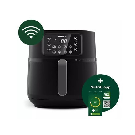 Philips | XXL Connected Air Fryer | HD9285/93 Seria 5000 | Moc 2000 W | Pojemność 7,2 L | Czarny