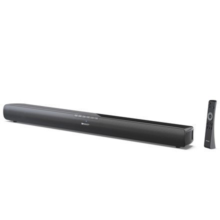 Sharp HT-SB100 2.0 Soundbar do telewizorów powyżej 32", HDMI ARC/CEC, wejście Aux, optyczne, Bluetooth, USB, 80 cm, błyszcząca c