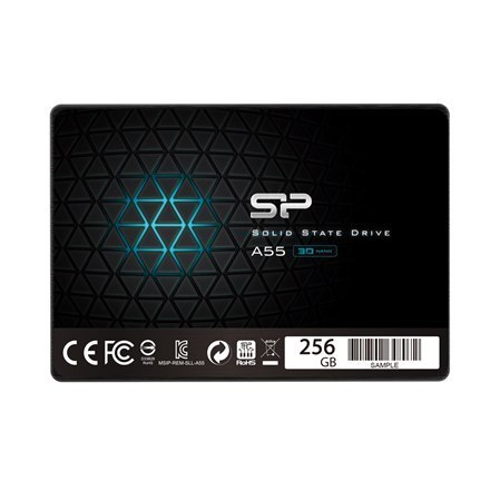 Silicon Power | A55 | 256 GB | Format SSD 2,5" | Interfejs SSD SATA | Prędkość odczytu 550 MB/s | Prędkość zapisu 450 MB/s