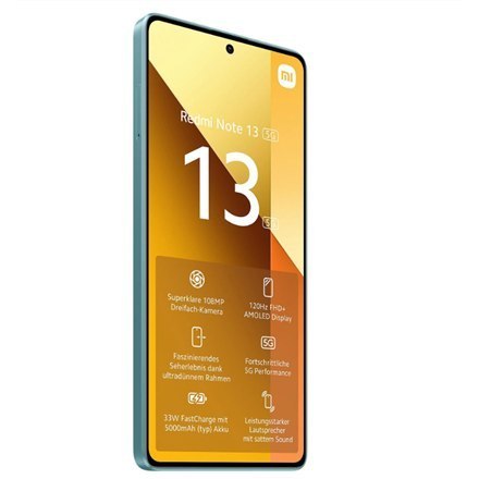 Smartfon Xiaomi Redmi Note 13 256 GB Ocean Teal z wyświetlaczem 6.67" AMOLED, Mediatek Dimensity 6080, 8 GB RAM, Dual SIM, 4G/5G