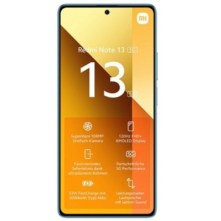 Smartfon Xiaomi Redmi Note 13 256 GB Ocean Teal z wyświetlaczem 6.67" AMOLED, Mediatek Dimensity 6080, 8 GB RAM, Dual SIM, 4G/5G