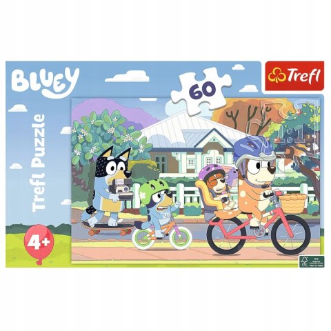 Puzzle Bluey 60 elementów Wesoły Bluey Trefl 17384