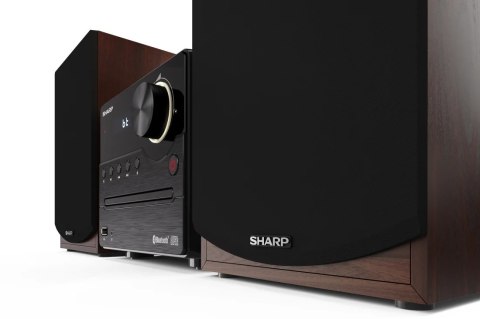 Sharp XL-B512(BR) Mikrosystem Hi-Fi, CD/FM/USB/Bluetooth v5.0, 45W, brązowy Sharp | Mikrosystem Hi-Fi | XL-B512(BR) | Port USB |