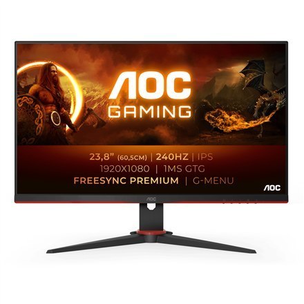 AOC | 24G2ZE/BK | 23,8 " | IPS | FHD | 16:9 | 1 ms | 350 cd/m² | Czarny | Wyjście słuchawkowe (3,5 mm) | Ilość portów HDMI 2 | 2