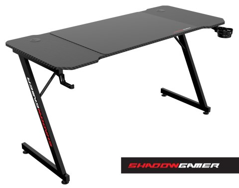 Biurko gamingowe SHADOW GAMER 1.0 140 cm podkładka