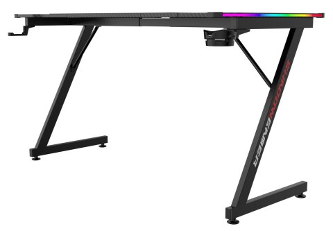 Biurko gamingowe SHADOW GAMER 2.0 140 cm LED RGB podkładka