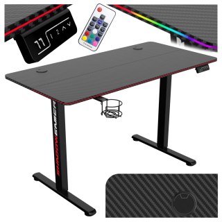 Biurko gamingowe SHADOW GAMER elektryczne 2.0 LED RGB 120 cm