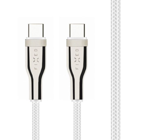 Fixed | Braided Cable USB-C/USB-C, 2m, 100W | FIXDB-CC2-WH