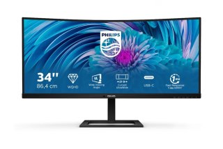 Philips | 346E2CUAE | 34 " | VA | WQHD | 21:9 | 4 ms | 300 cd/m² | Czarny | Ilość portów HDMI 1 | 100 Hz