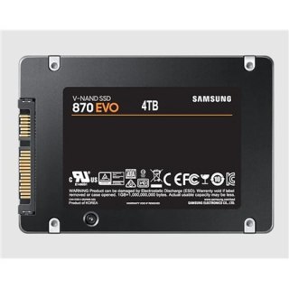 Samsung | SSD | 870 EVO | 4000 GB | Format SSD 2,5" | Interfejs SSD SATA III | Prędkość odczytu 560 MB/s | Prędkość zapisu 530 M