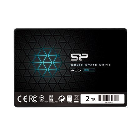 Silicon Power | Ace | A55 | 2000 GB | Format SSD 2,5" | Interfejs SSD SATA III | Prędkość odczytu 500 MB/s | Prędkość zapisu 450