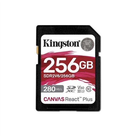 Kingston Canvas React Plus | 256 GB | SD | Klasa pamięci Flash 10