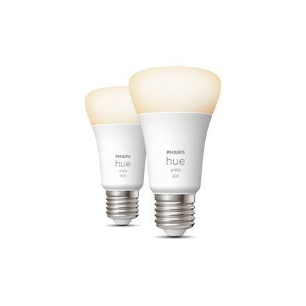 Philips Hue W 9W A60 E27 opakowanie 2 sztuki Philips Hue | Hue W 9W A60 E27, opakowanie 2 sztuki | E27 | 9 W | Ciepła biel 2700K