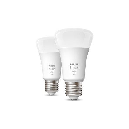 Philips Hue W 9W A60 E27 opakowanie 2 sztuki Philips Hue | Hue W 9W A60 E27, opakowanie 2 sztuki | E27 | 9 W | Ciepła biel 2700K