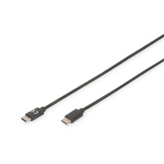 Digitus | Kabel USB-C | Męski | 24-pinowy USB-C | Męski | Czarny | 24-pinowy USB-C | 1 m