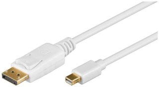 Goobay | Kabel DisplayPort | Męski | 20-pinowy DisplayPort | Męski | Mini DisplayPort | 1 m | Biały