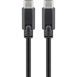 Goobay | Kabel USB-C | Męski | 24-pinowy USB-C | Męski | Czarny | 24-pinowy USB-C | 1 m