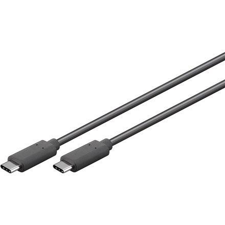 Goobay | Kabel USB-C | Męski | 24-pinowy USB-C | Męski | Czarny | 24-pinowy USB-C | 1 m