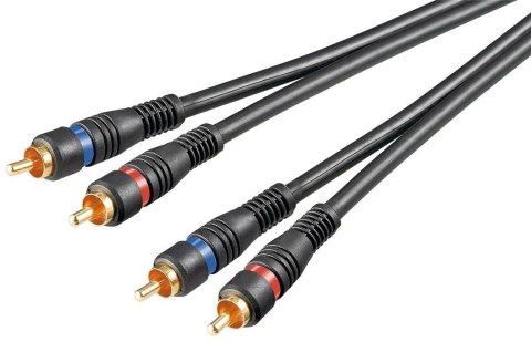 Goobay | Kabel audio | Wtyk | RCA | RCA | Czarny | 1,5 m