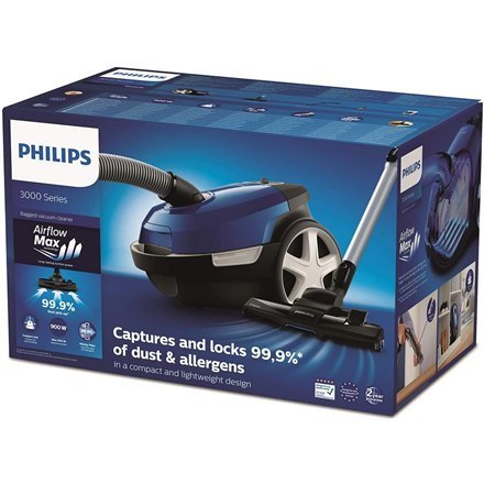 Philips | Seria 3000 XD3110/09 | Odkurzacz | Workowy | Moc 900 W | Pojemność na kurz 3 L | Niebieski