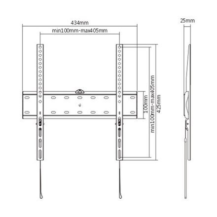 Gembird | Uchwyt ścienny | Stały | 32-55 " | Maksymalna waga (udźwig) 40 kg | Czarny