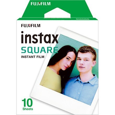 Folia Fujifilm Instax Square w formacie Instant | Błyszcząca powierzchnia | Zestaw 10 szt. | Gwarancja 24 miesiące