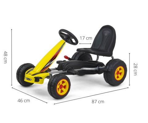 Gokart na pedały Viper Yellow