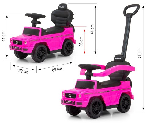 Pojazd z rączką MERCEDES G350d Pink