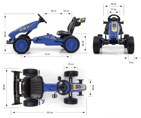 Gokart na pedały Rocket Navy