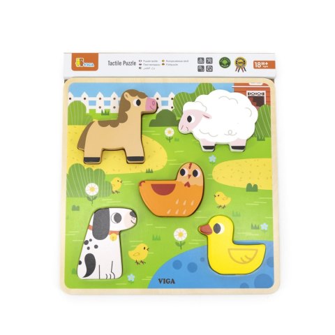 Viga 44662 Drewniane puzzle - Farma